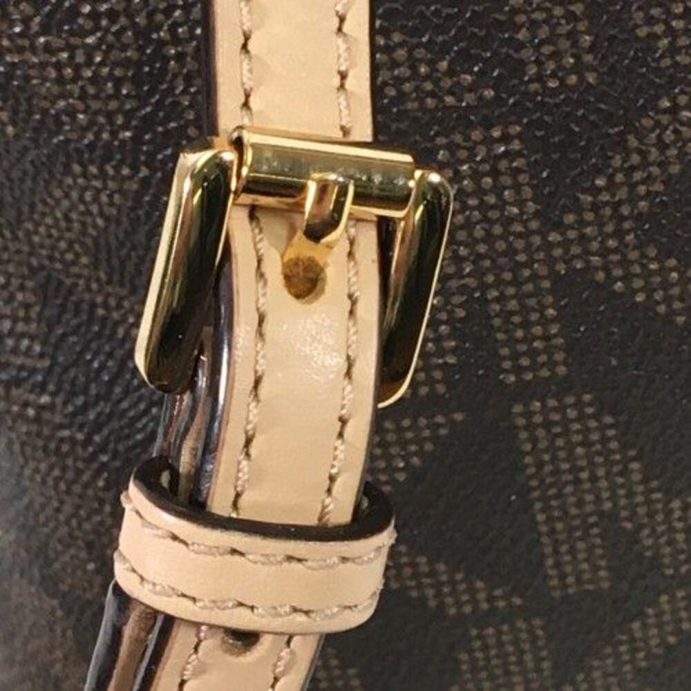 Michael Kors Cindy MK Signature Dome Crossbody Bag Brown Gold Logo 38H9CCPC3B - Picture 12 of 16